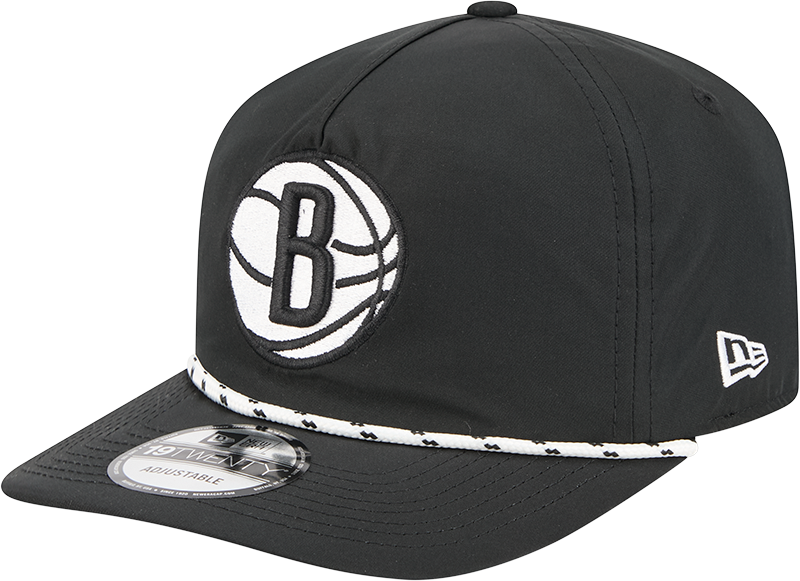 Brooklyn Nets Black and White Rope 19TWENTY Snapback Hat