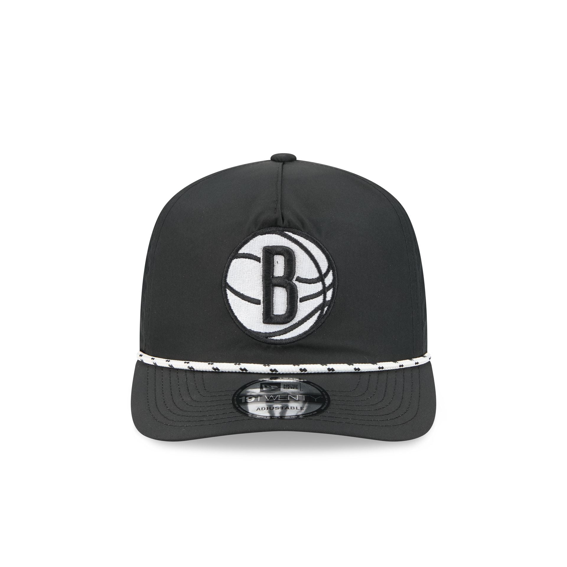 Brooklyn Nets Black and White Rope 19TWENTY Snapback Hat
