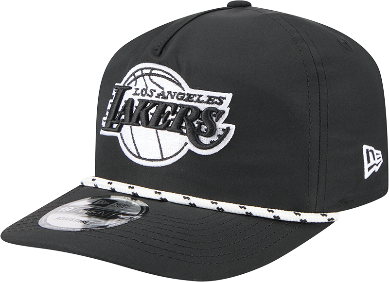 Los Angeles Lakers Black and White Rope 19TWENTY Snapback Hat