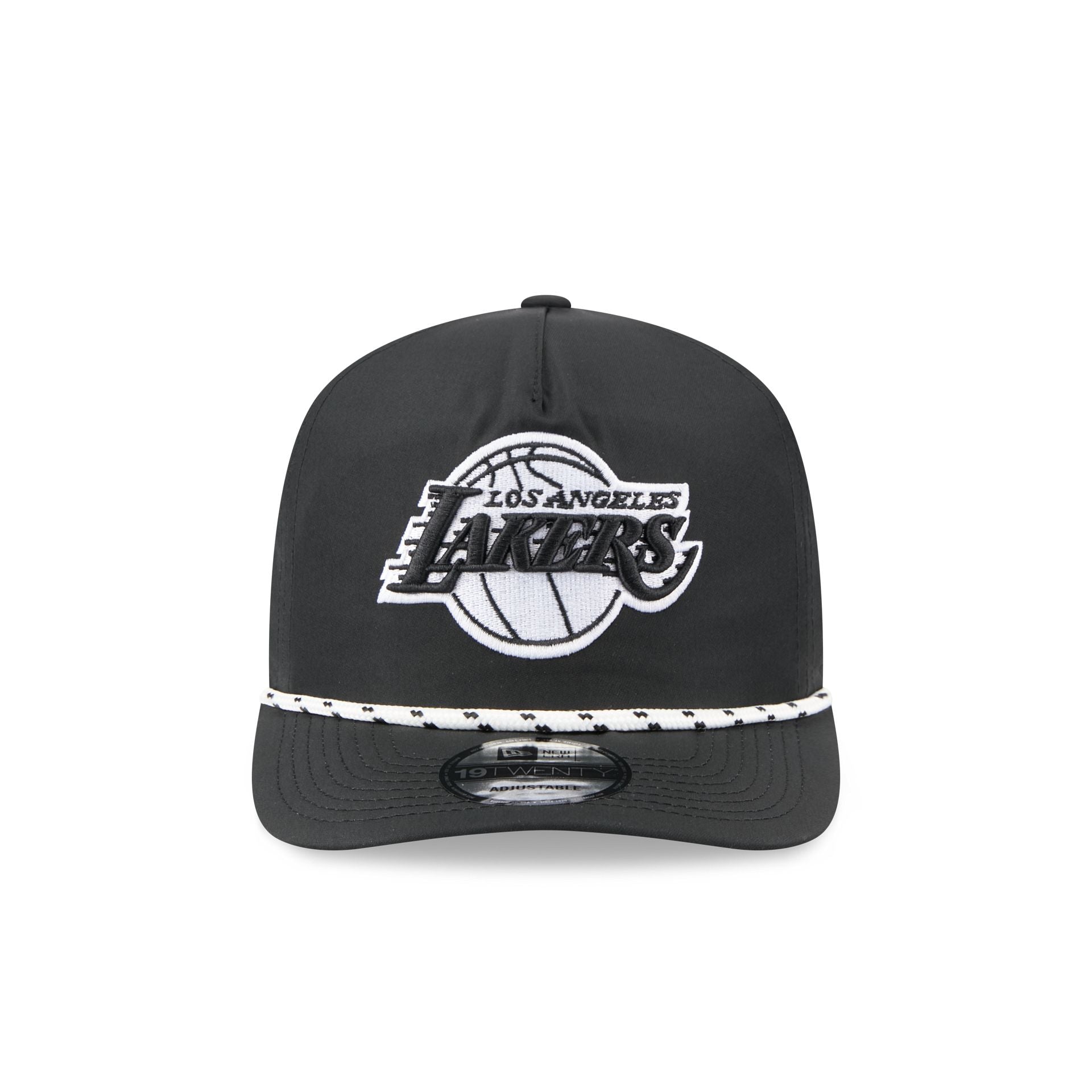 Los Angeles Lakers Black and White Rope 19TWENTY Snapback Hat