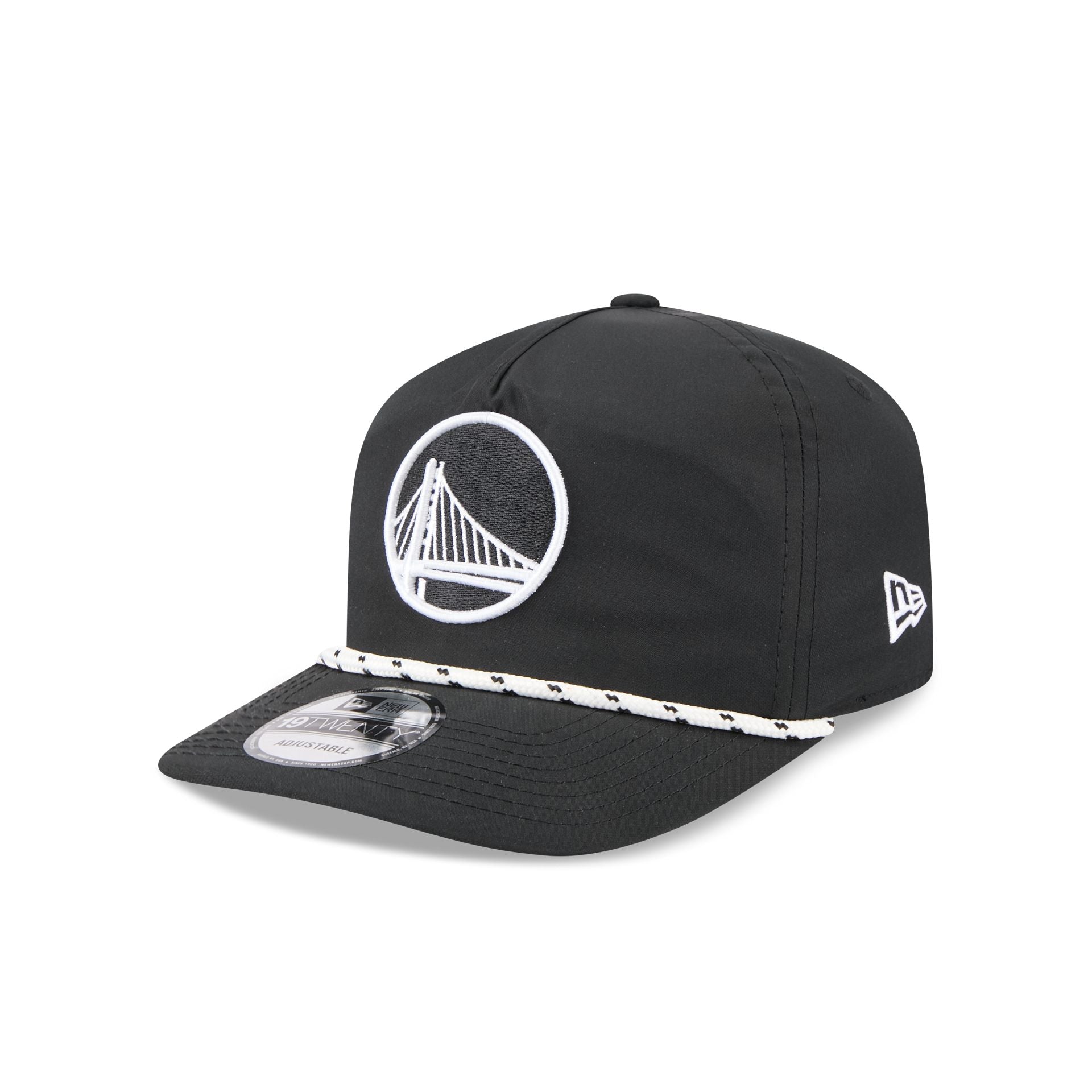Golden State Warriors Black and White Rope 19TWENTY Snapback Hat