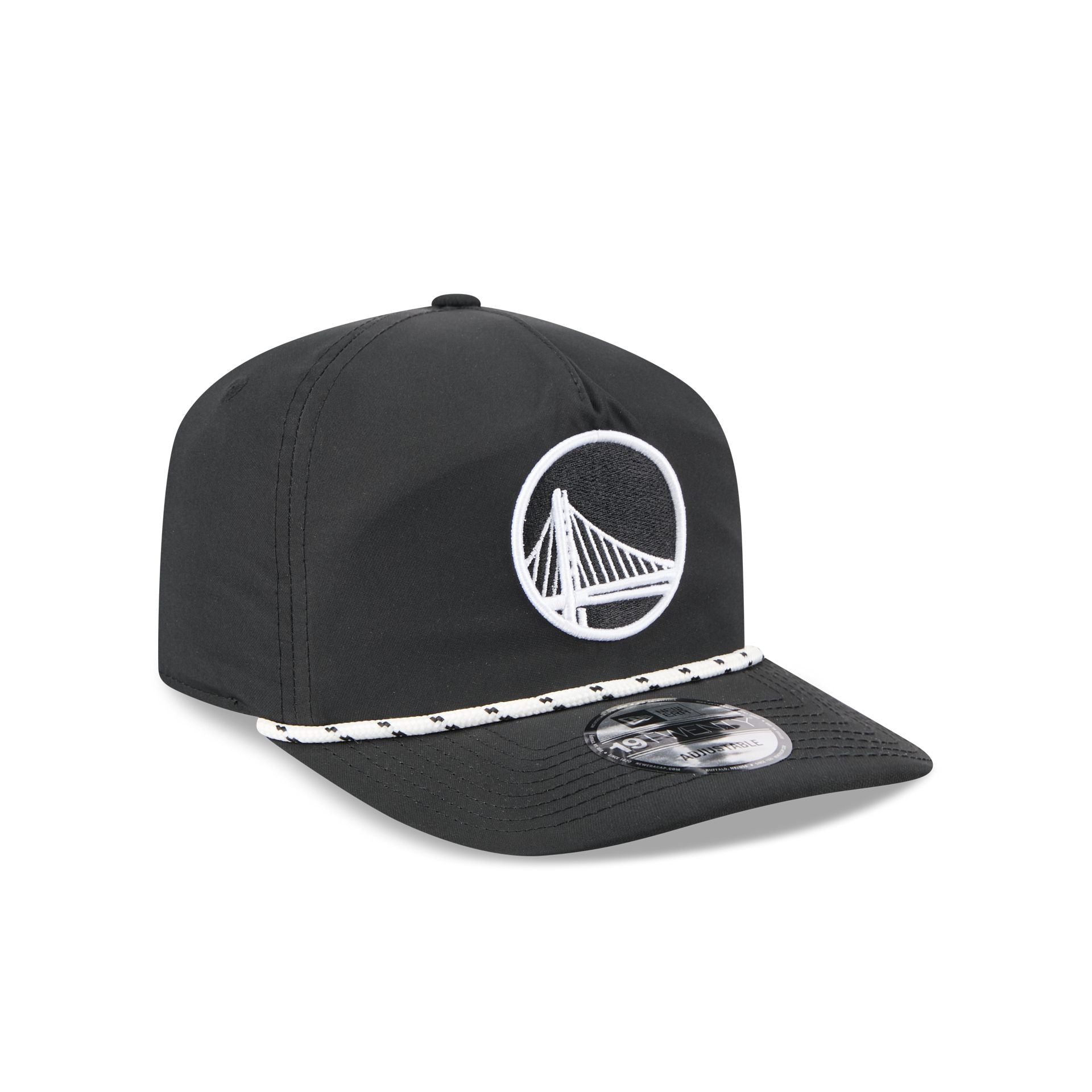 Golden State Warriors Black and White Rope 19TWENTY Snapback Hat