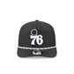 Philadelphia 76ers Black and White Rope 19TWENTY Snapback Hat