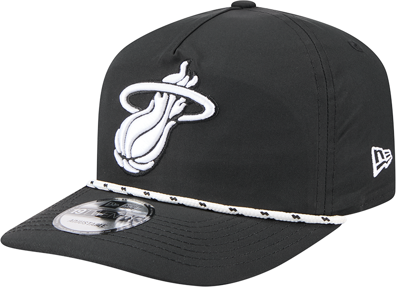 Miami Heat Black and White Rope 19TWENTY Snapback Hat