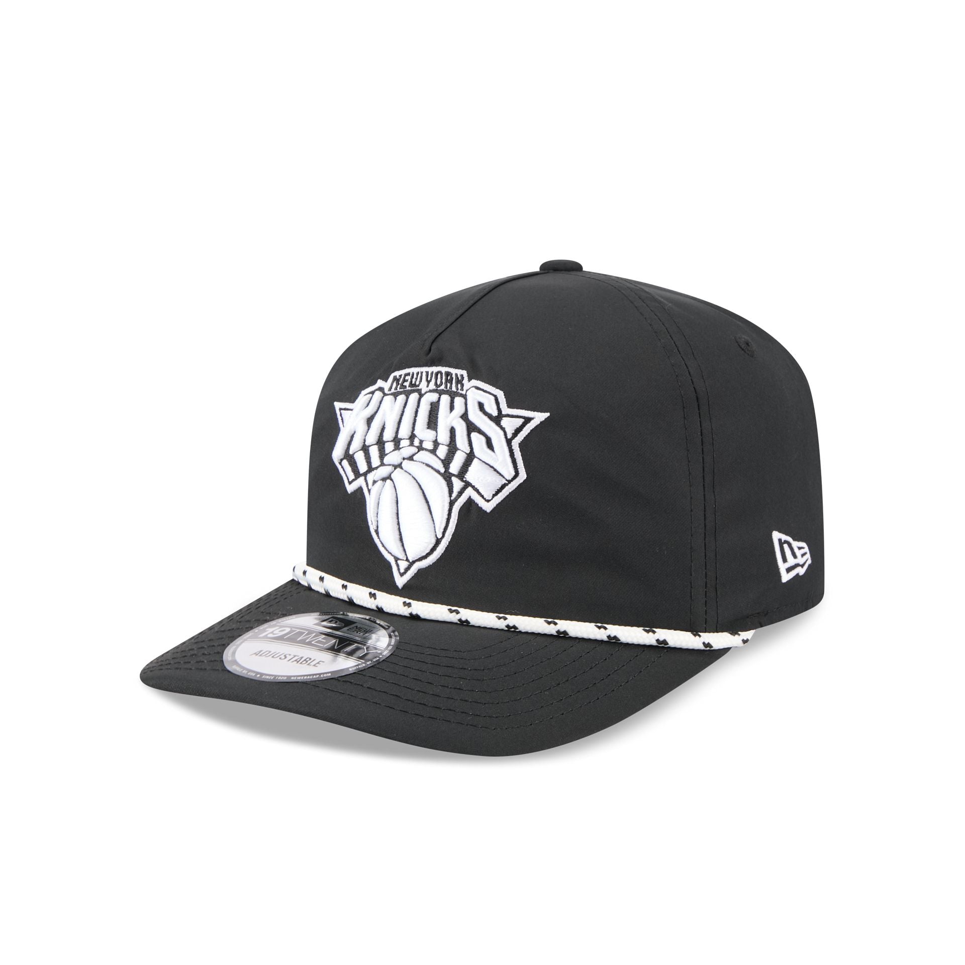 New York Knicks Black and White Rope 19TWENTY Snapback Hat