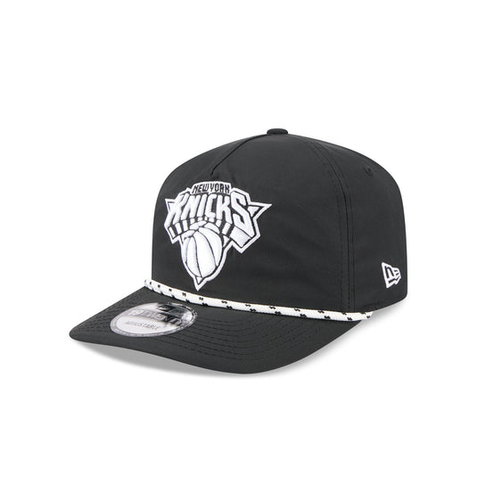 New York Knicks Black and White Rope 19TWENTY Snapback Hat - New Era Cap