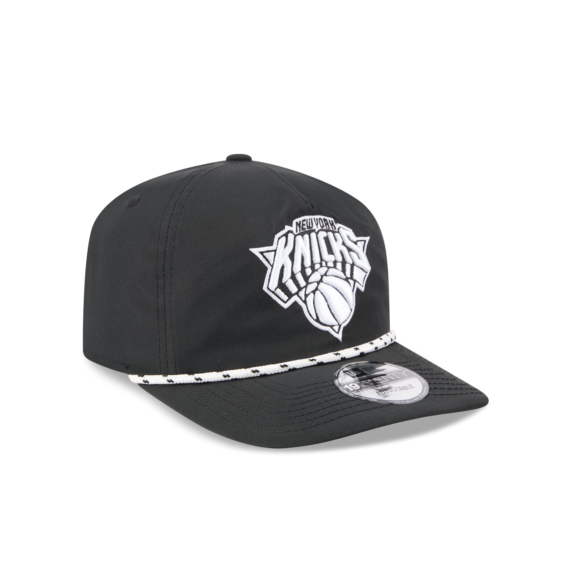 New York Knicks Black and White Rope 19TWENTY Snapback Hat