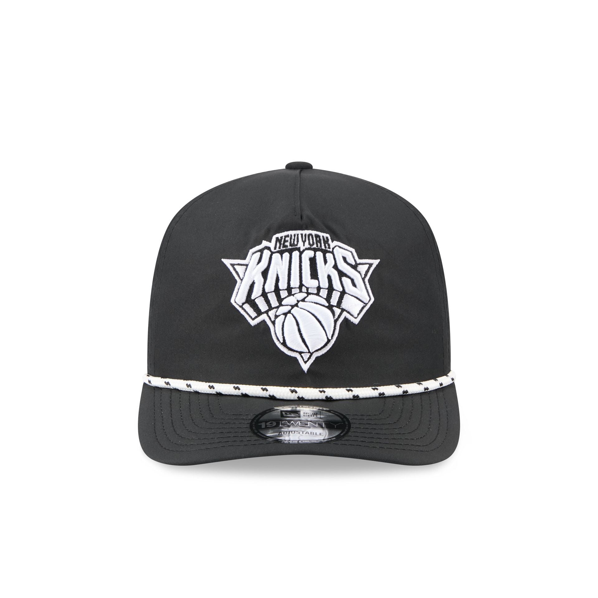 New York Knicks Black and White Rope 19TWENTY Snapback Hat