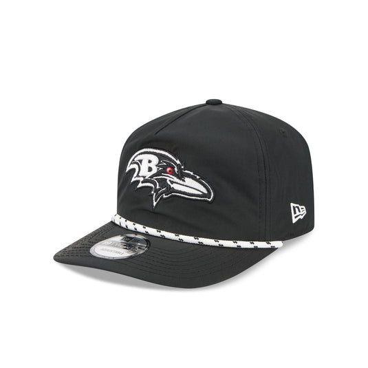 Baltimore Ravens Black and White Rope 19TWENTY Snapback Hat - New Era Cap