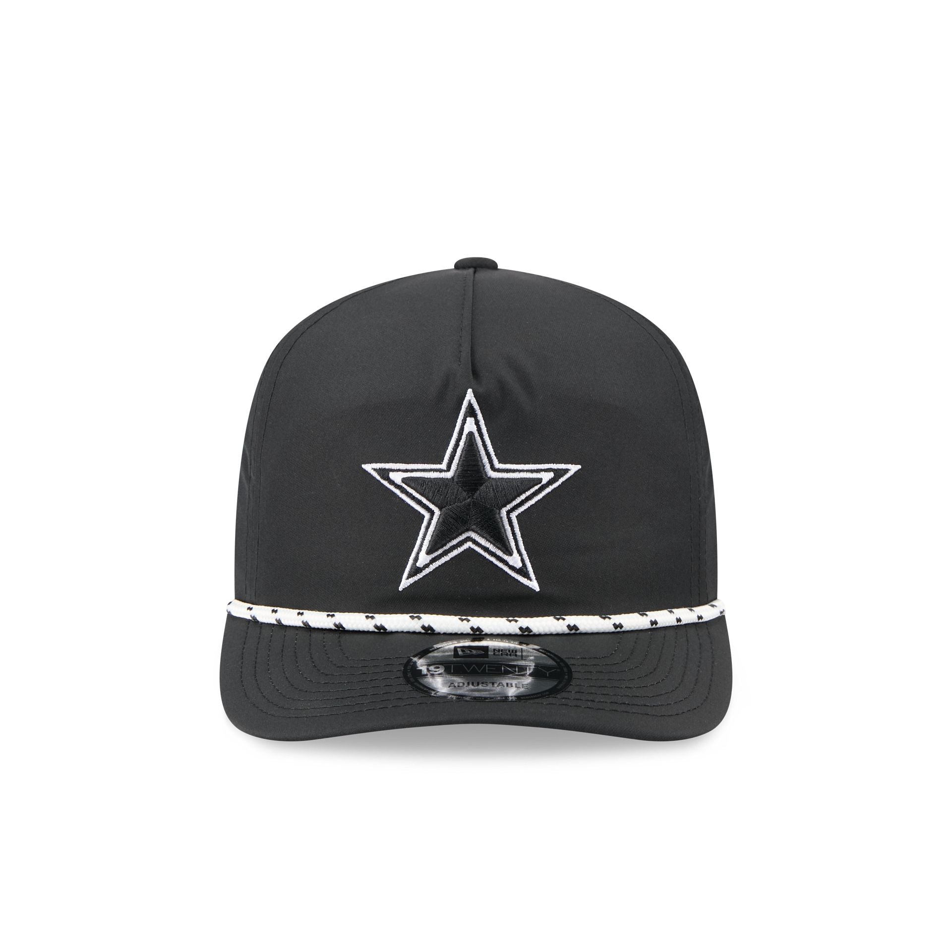Dallas Cowboys Black and White Rope 19TWENTY Snapback Hat