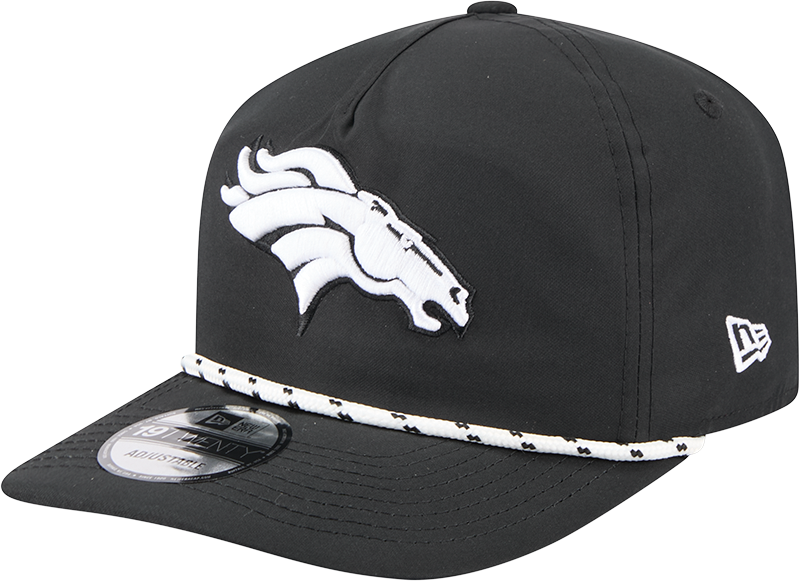 Denver Broncos Black and White Rope 19TWENTY Snapback Hat