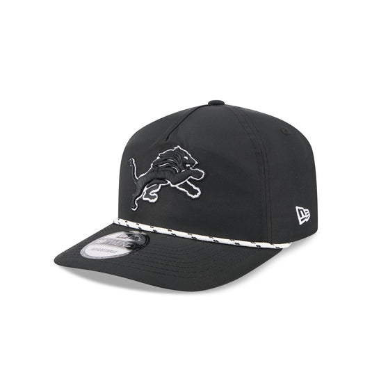 Detroit Lions Black and White Rope 19TWENTY Snapback Hat - New Era Cap
