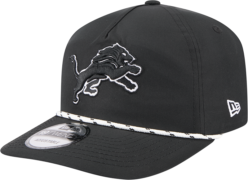 Detroit Lions Black and White Rope 19TWENTY Snapback Hat