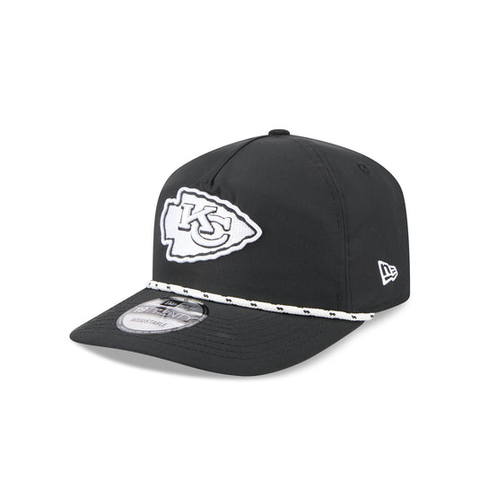 Kansas City Chiefs Black and White Rope 19TWENTY Snapback Hat - New Era Cap