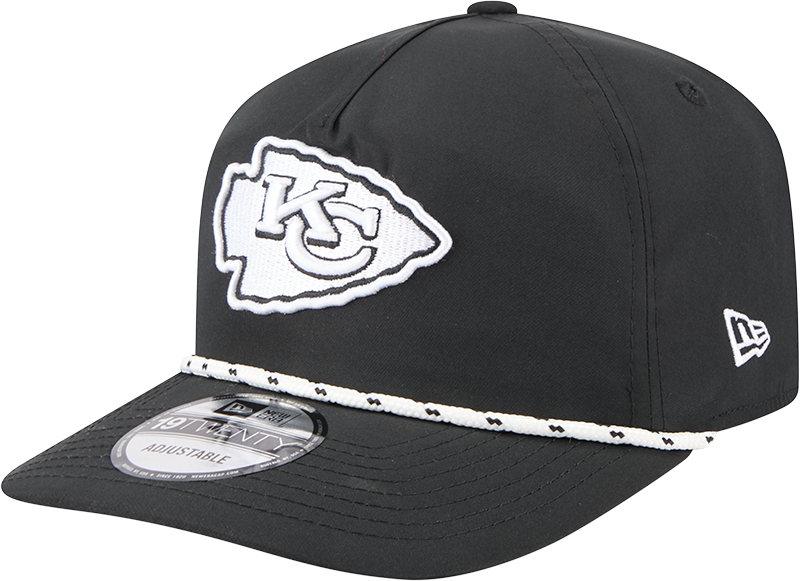 Kansas City Chiefs Black and White Rope 19TWENTY Snapback Hat