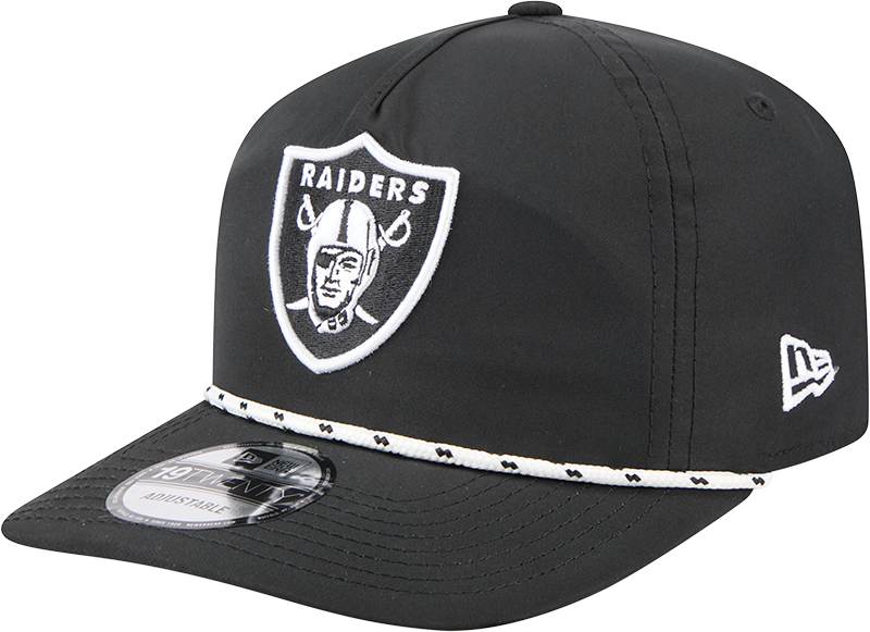 Las Vegas Raiders Black and White Rope 19TWENTY Snapback Hat