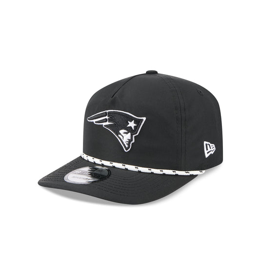New England Patriots Black and White Rope 19TWENTY Snapback Hat - New Era Cap