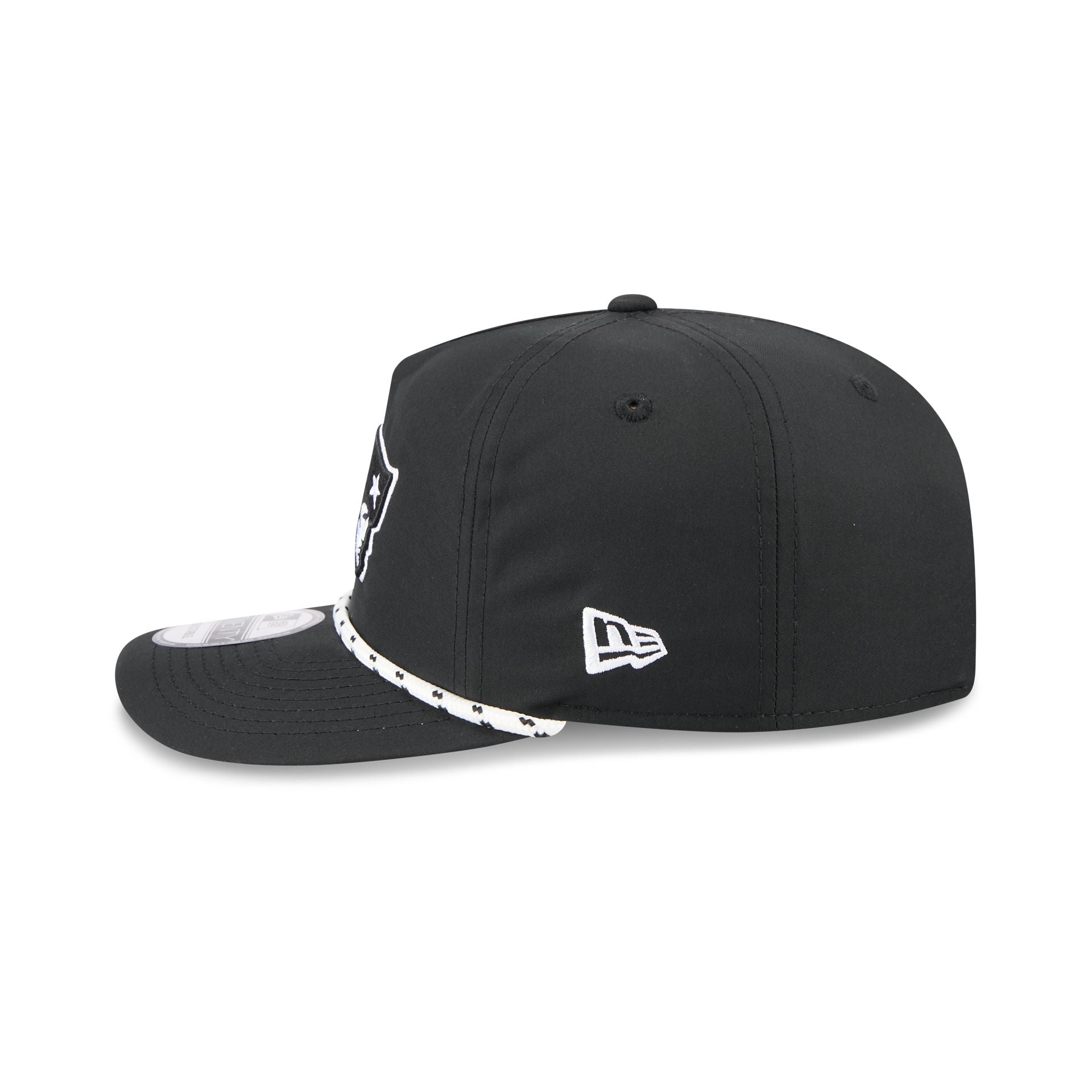 New England Patriots Black and White Rope 19TWENTY Snapback Hat