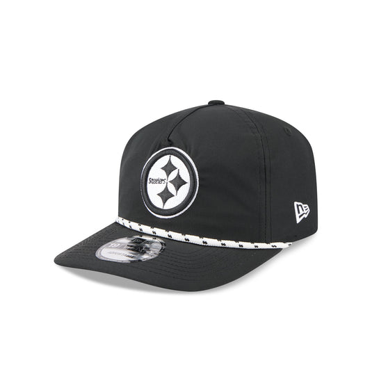 Pittsburgh Steelers Black and White Rope 19TWENTY Snapback Hat - New Era Cap