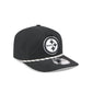 Pittsburgh Steelers Black and White Rope 19TWENTY Snapback Hat