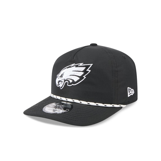 Philadelphia Eagles Black and White Rope 19TWENTY Snapback Hat - New Era Cap