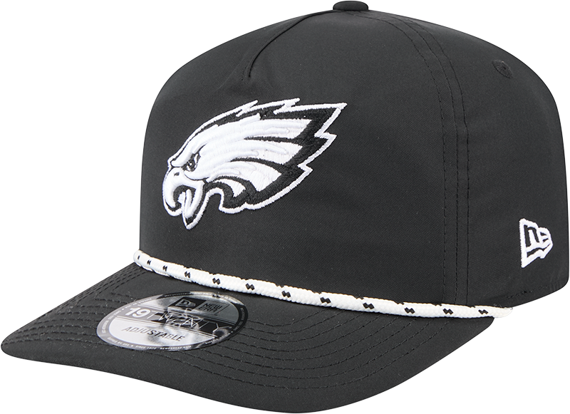 Philadelphia Eagles Black and White Rope 19TWENTY Snapback Hat