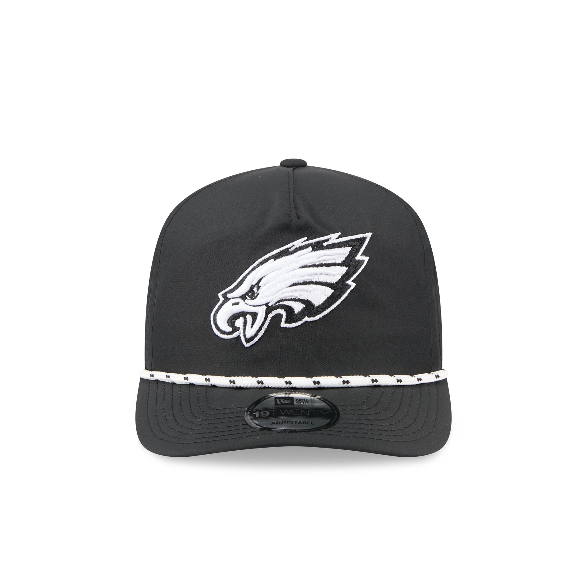 Philadelphia Eagles Black and White Rope 19TWENTY Snapback Hat