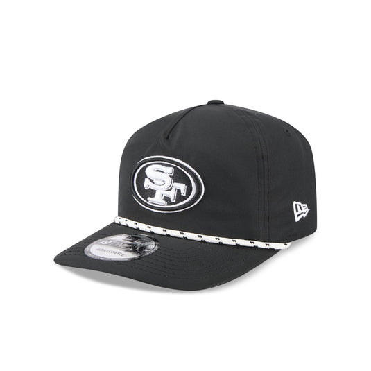 San Francisco 49ers Black and White Rope 19TWENTY Snapback Hat - New Era Cap