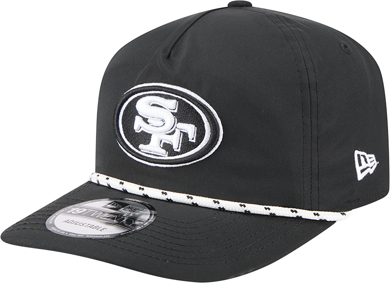San Francisco 49ers Black and White Rope 19TWENTY Snapback Hat
