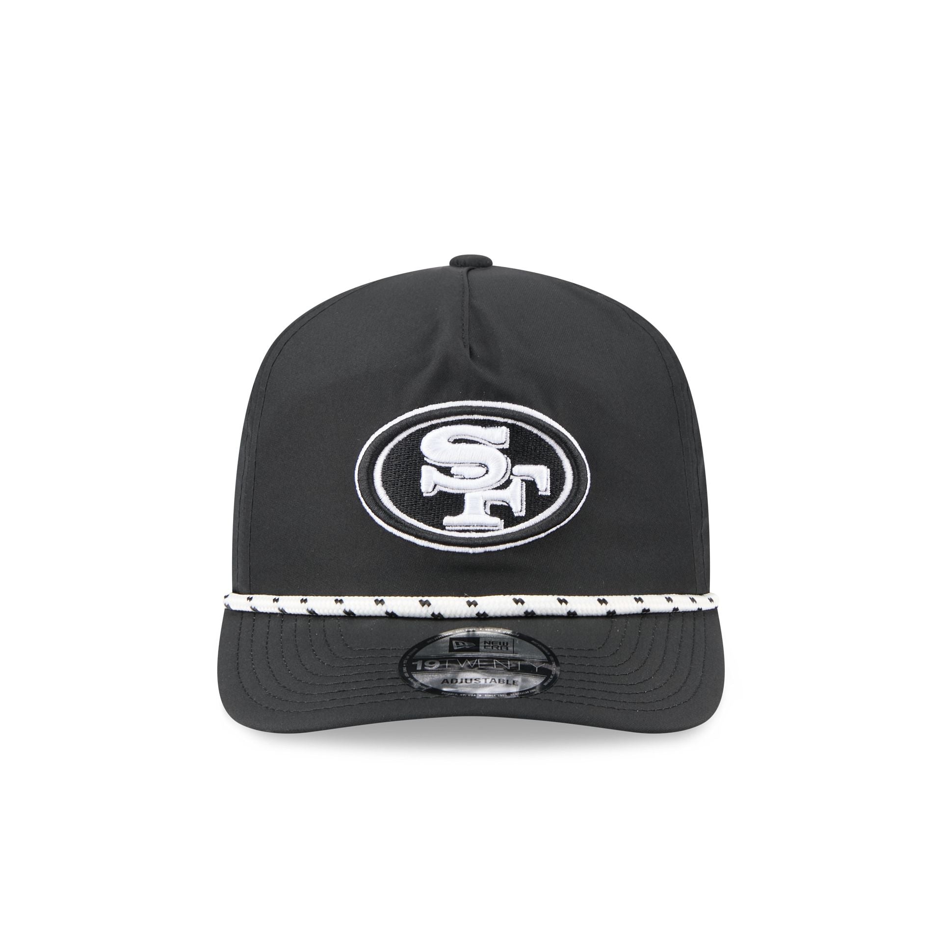 San Francisco 49ers Black and White Rope 19TWENTY Snapback Hat