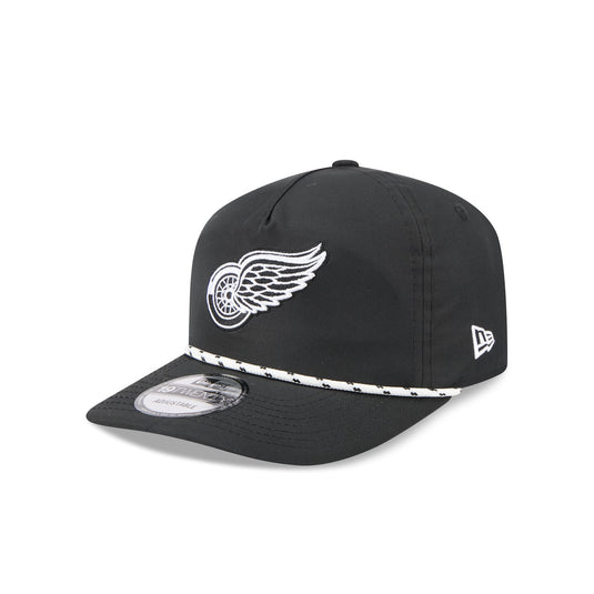 Detroit Red Wings Black and White Rope 19TWENTY Snapback Hat - New Era Cap