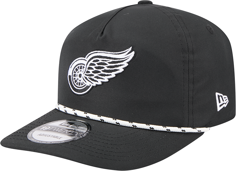 Detroit Red Wings Black and White Rope 19TWENTY Snapback Hat