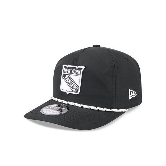 New York Rangers Black and White Rope 19TWENTY Snapback Hat - New Era Cap