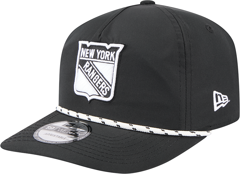 New York Rangers Black and White Rope 19TWENTY Snapback Hat