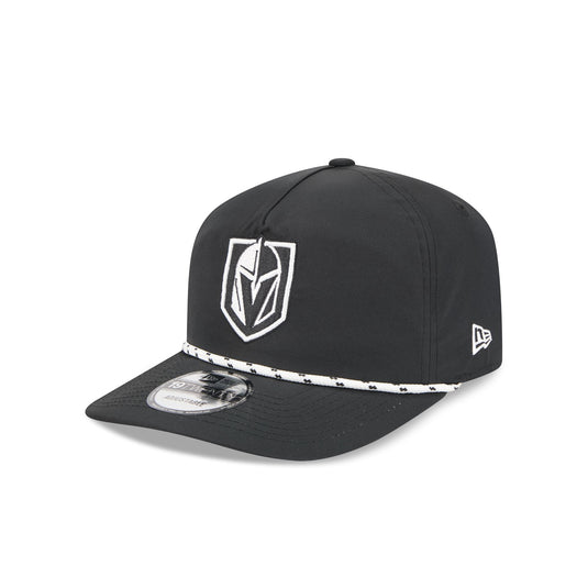 Vegas Golden Knights Black and White Rope 19TWENTY Snapback Hat - New Era Cap