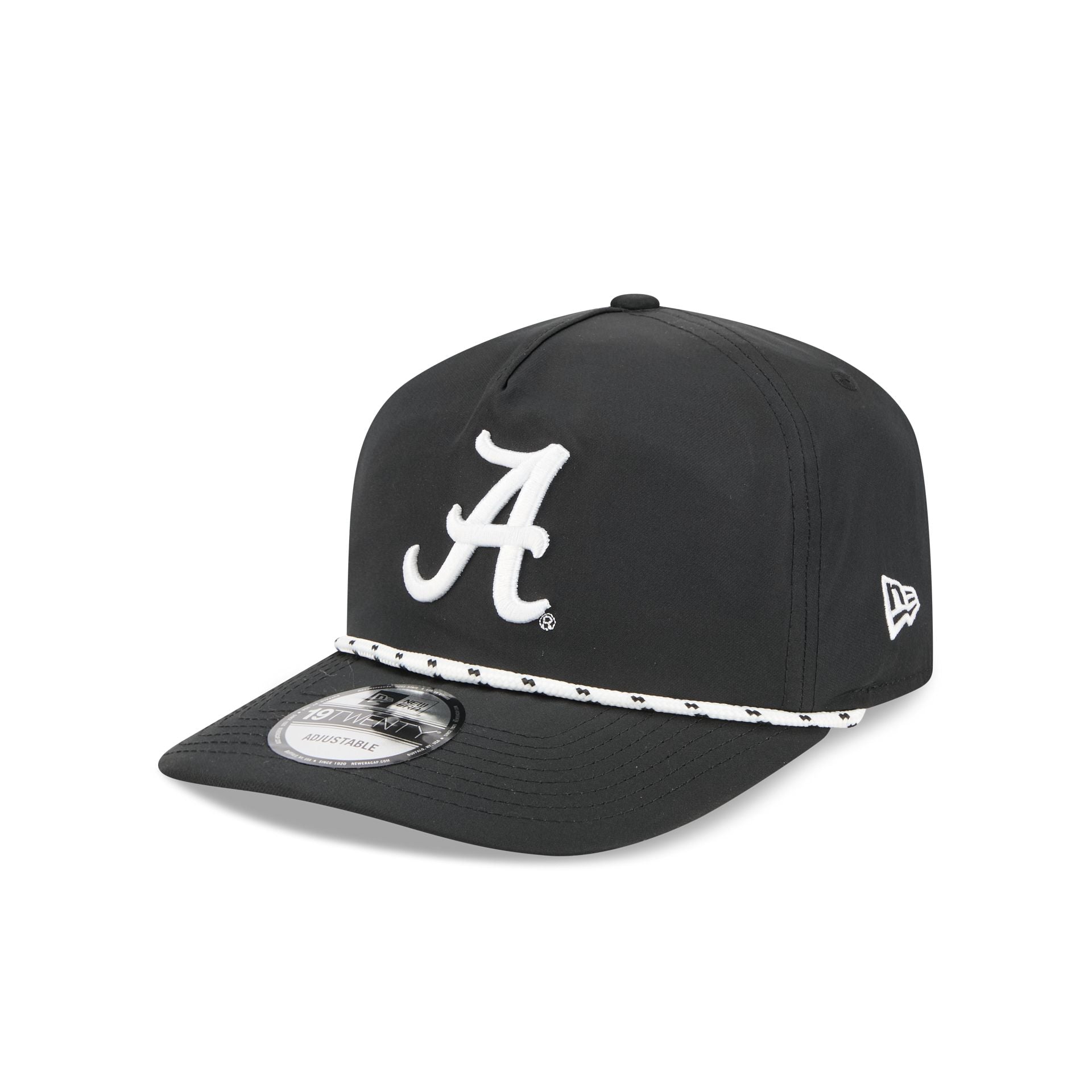 Alabama Crimson Tide Black and White Rope 19TWENTY Snapback Hat – New ...