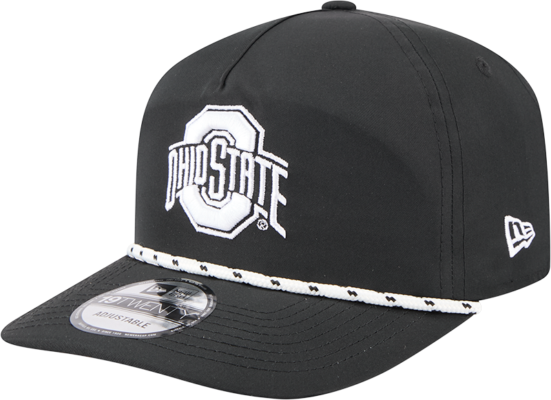 Ohio State Buckeyes Black and White Rope 19TWENTY Snapback Hat