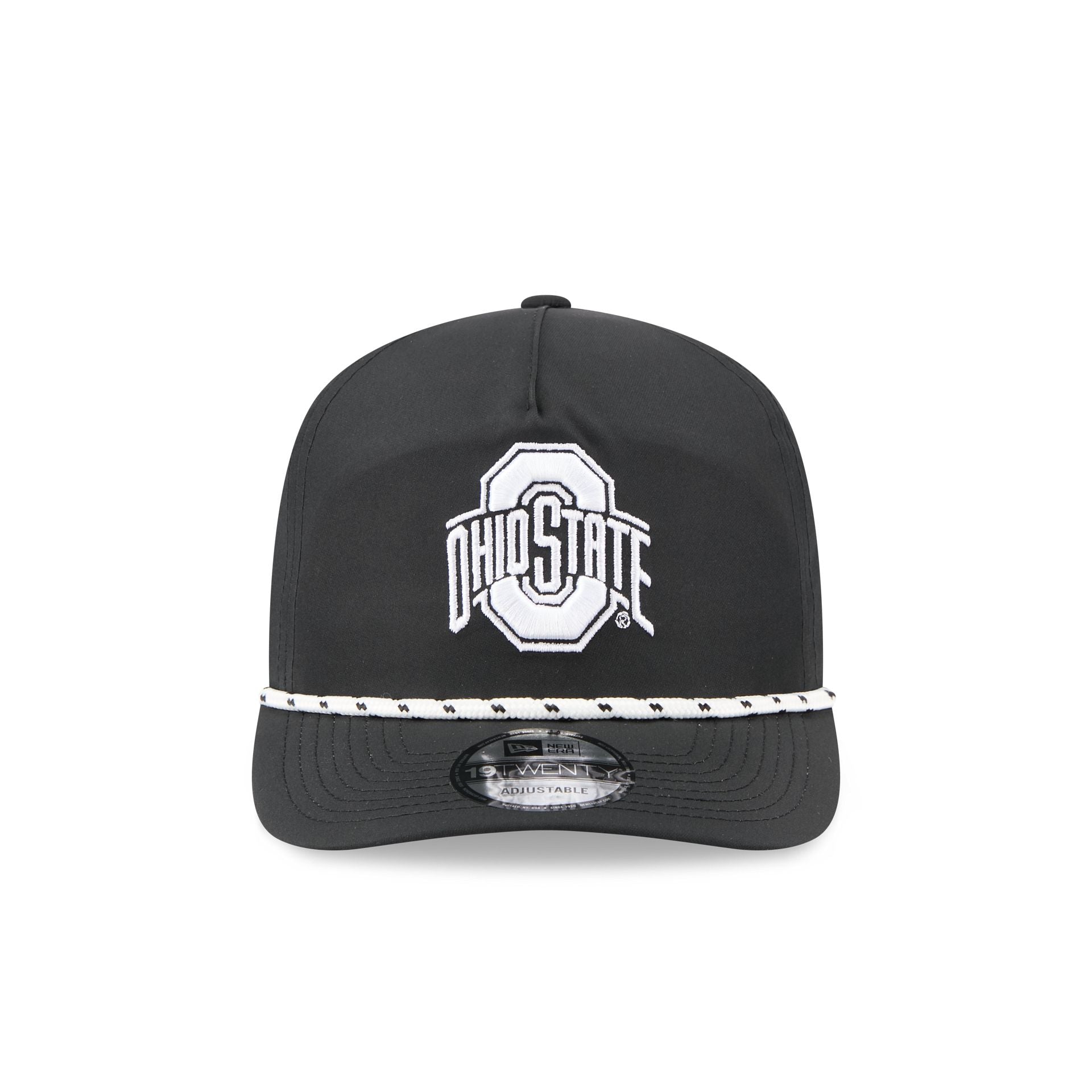 Ohio State Buckeyes Black and White Rope 19TWENTY Snapback Hat