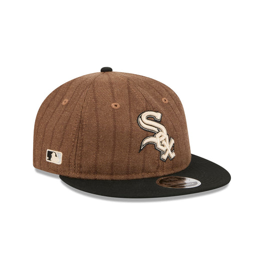 Chicago White Sox Three Looms Wool Pinstripe Retro Crown 9FIFTY Adjustable Hat - New Era Cap
