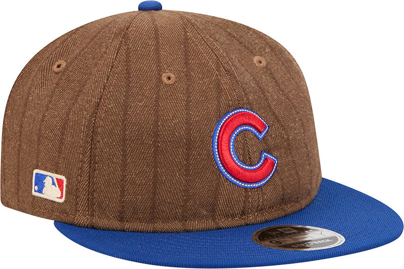 Chicago Cubs Three Looms Wool Pinstripe Retro Crown 9FIFTY Adjustable Hat