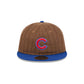 Chicago Cubs Three Looms Wool Pinstripe Retro Crown 9FIFTY Adjustable Hat