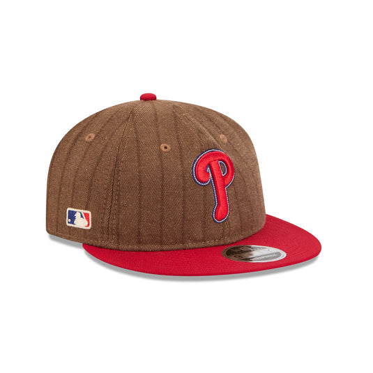 Philadelphia Phillies Three Looms Wool Pinstripe Retro Crown 9FIFTY Adjustable Hat - New Era Cap