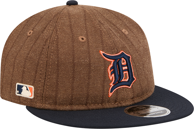 Detroit Tigers Three Looms Wool Pinstripe Retro Crown 9FIFTY Adjustable Hat