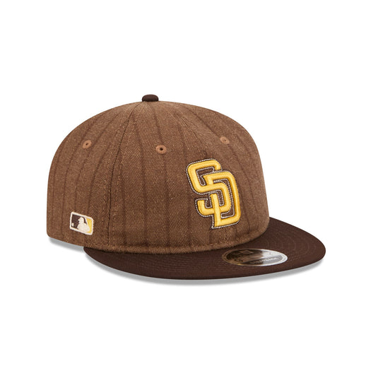 San Diego Padres Three Looms Wool Pinstripe Retro Crown 9FIFTY Adjustable Hat - New Era Cap