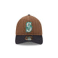 Seattle Mariners Three Looms Wool Pinstripe 9TWENTY A-Frame Adjustable Hat
