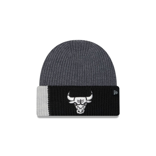 Chicago Bulls Merino Wool Color Block Cuff Knit Hat - New Era Cap