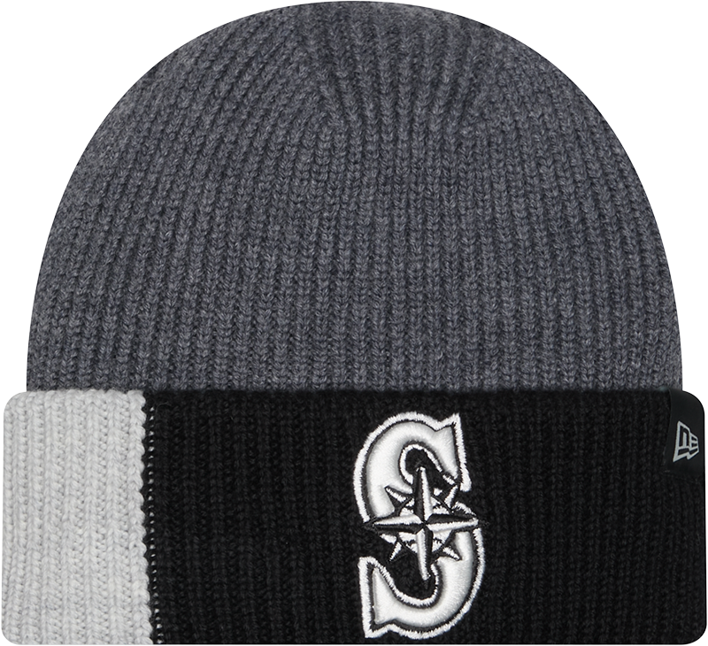 Seattle Mariners Merino Wool Color Block Cuff Knit Hat