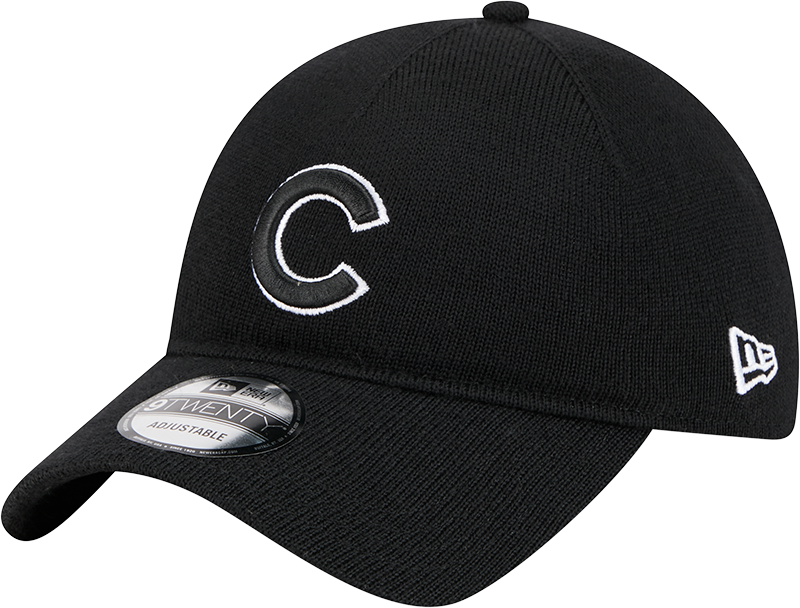 Chicago Cubs Merino Wool Black 9TWENTY Adjustable Hat