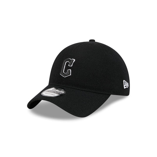 Cleveland Guardians Merino Wool Black 9TWENTY Adjustable Hat - New Era Cap