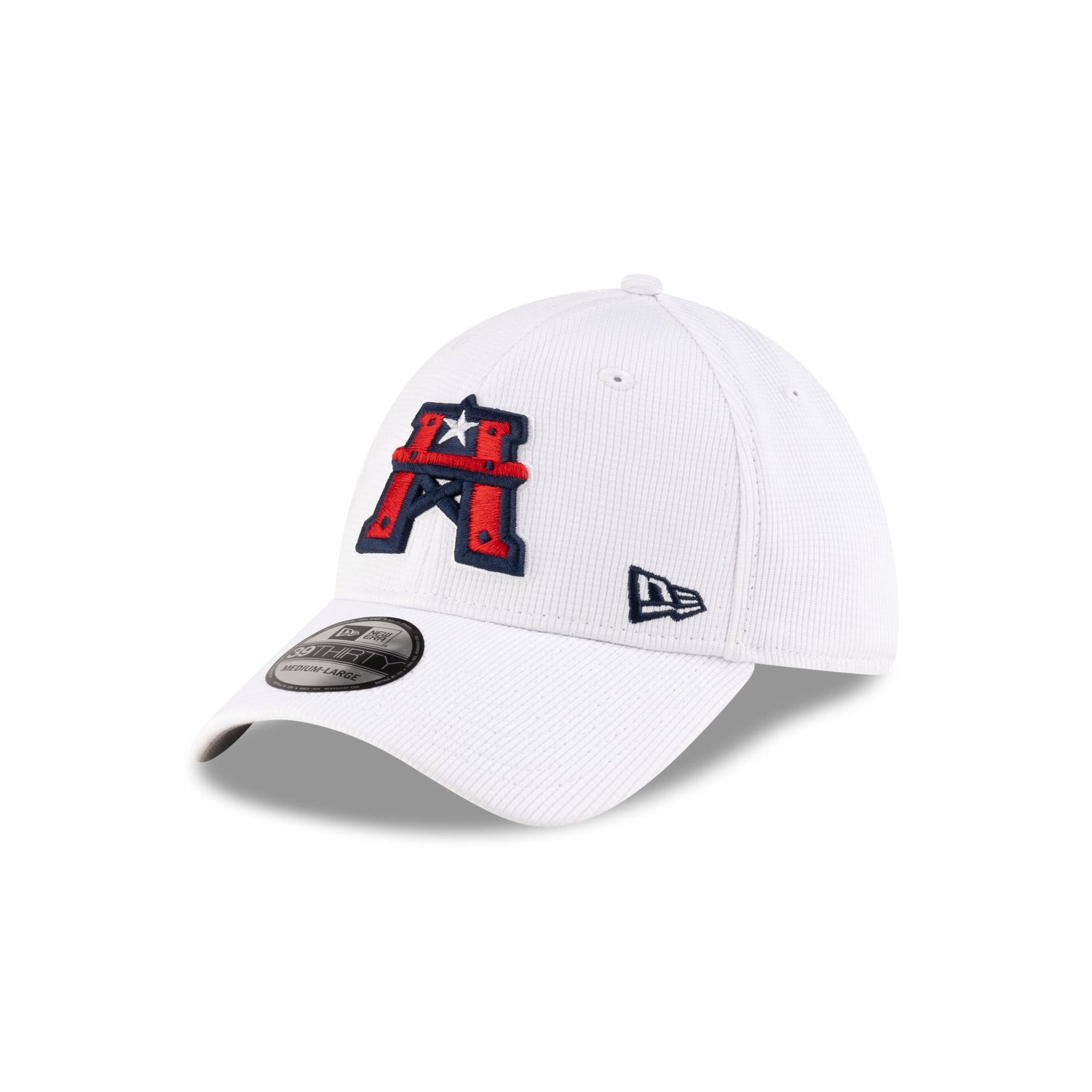 Houston Roughnecks White 39THIRTY Stretch Fit Hat